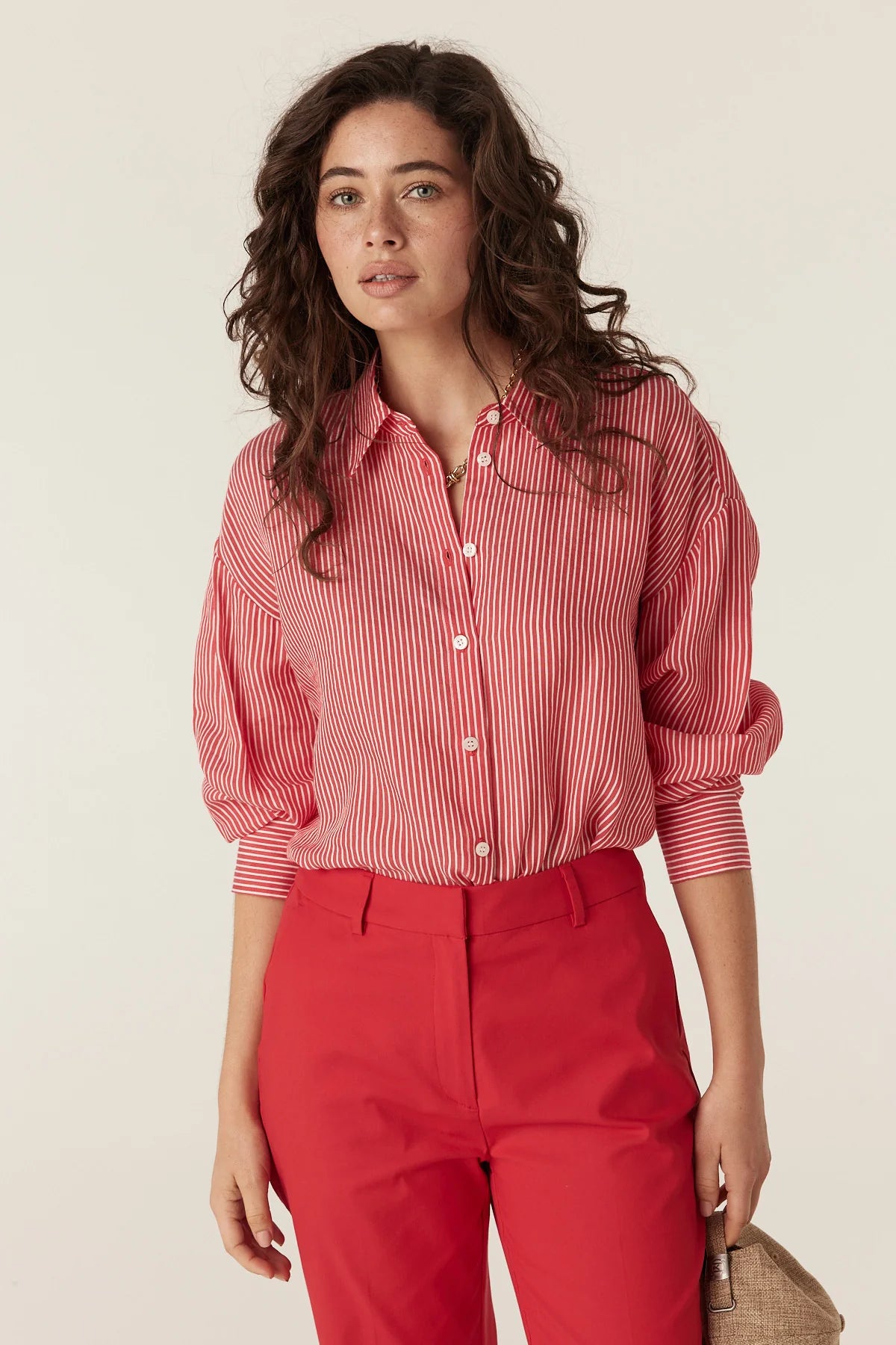 Cable Castela Stripe Shirt - Red Stripe