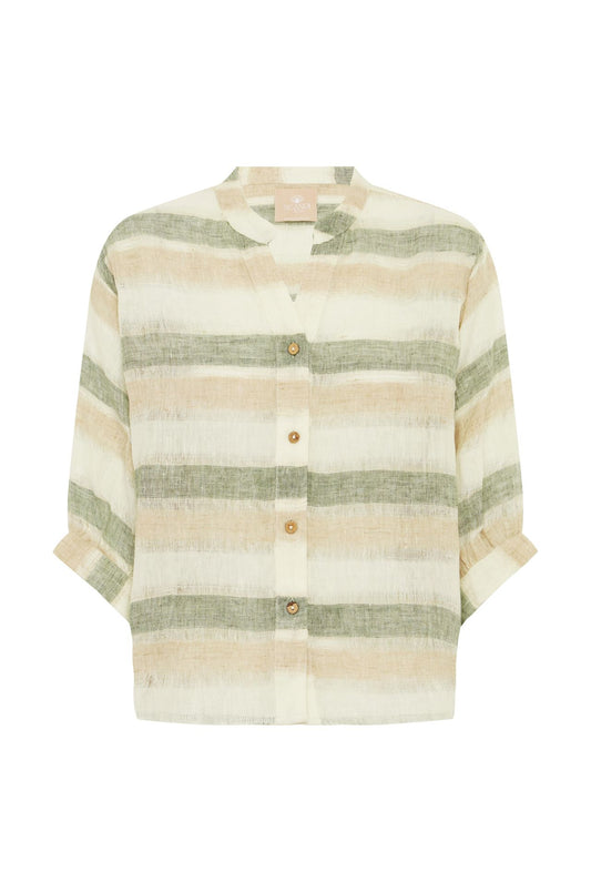 Scandi & Co Blake Top - Sage Stripe