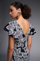 Joseph Ribkoff Dress Style 231712 - Black/ Vanilla