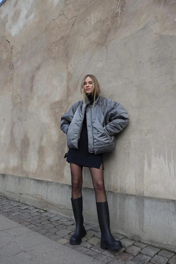 Rabens Saloner Tracy Jacket - Silver Grey
