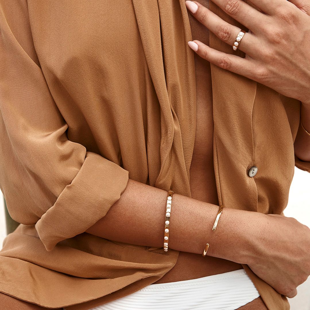 Fairley Crystal Pearl Bangle