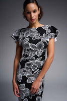 Joseph Ribkoff Dress Style 231712 - Black/ Vanilla